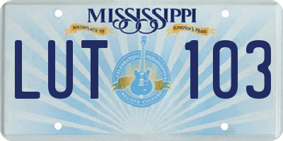 MS license plate LUT103