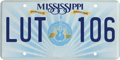 MS license plate LUT106