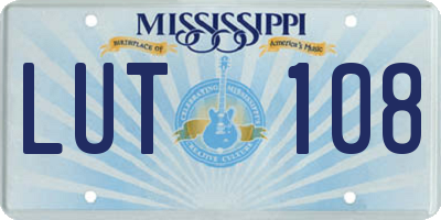 MS license plate LUT108