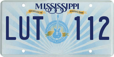 MS license plate LUT112