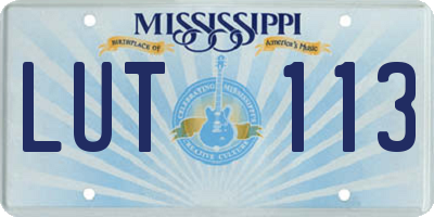 MS license plate LUT113