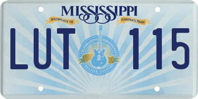 MS license plate LUT115