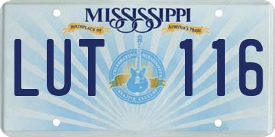 MS license plate LUT116