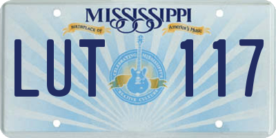 MS license plate LUT117