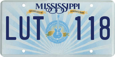 MS license plate LUT118