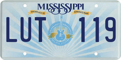 MS license plate LUT119