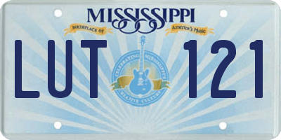 MS license plate LUT121
