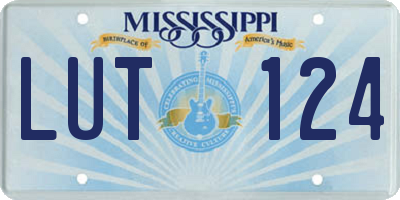 MS license plate LUT124