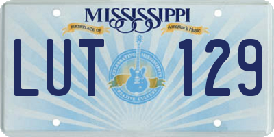 MS license plate LUT129