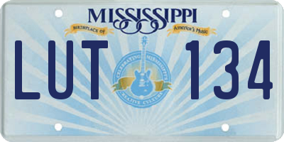MS license plate LUT134
