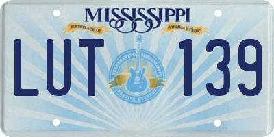 MS license plate LUT139