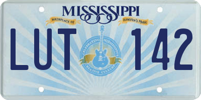 MS license plate LUT142