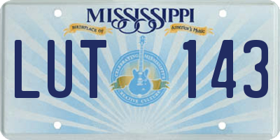 MS license plate LUT143