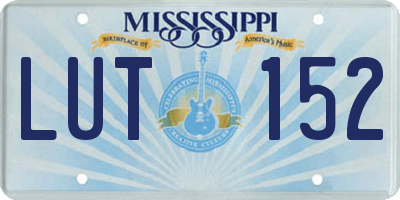 MS license plate LUT152