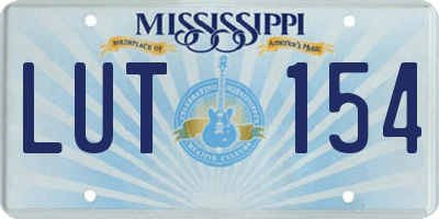 MS license plate LUT154