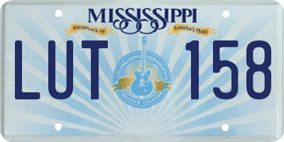 MS license plate LUT158