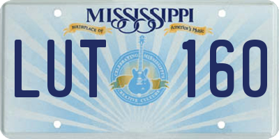 MS license plate LUT160