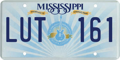 MS license plate LUT161