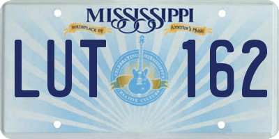 MS license plate LUT162