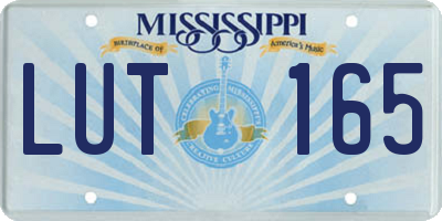 MS license plate LUT165