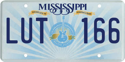 MS license plate LUT166