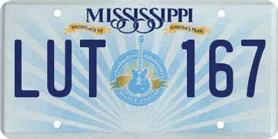 MS license plate LUT167