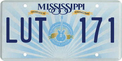 MS license plate LUT171