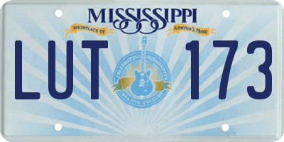 MS license plate LUT173