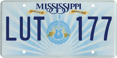 MS license plate LUT177