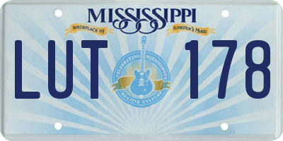 MS license plate LUT178