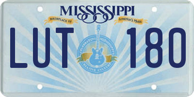 MS license plate LUT180