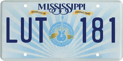 MS license plate LUT181