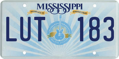 MS license plate LUT183