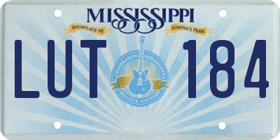 MS license plate LUT184