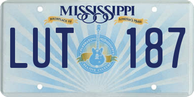 MS license plate LUT187