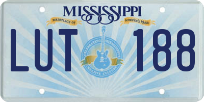 MS license plate LUT188