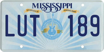 MS license plate LUT189