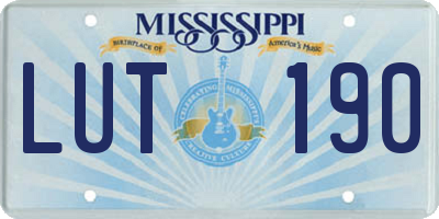 MS license plate LUT190