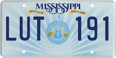 MS license plate LUT191
