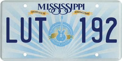 MS license plate LUT192
