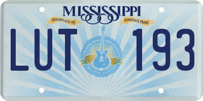 MS license plate LUT193