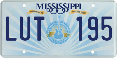 MS license plate LUT195