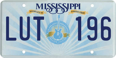 MS license plate LUT196