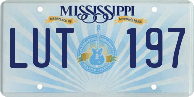 MS license plate LUT197