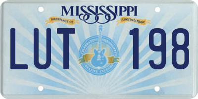 MS license plate LUT198