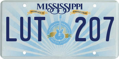 MS license plate LUT207