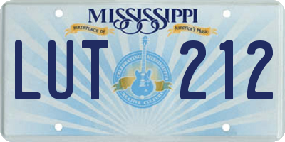 MS license plate LUT212