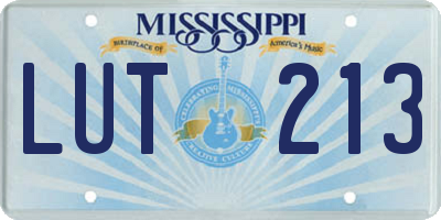 MS license plate LUT213