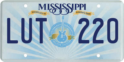 MS license plate LUT220