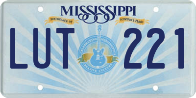 MS license plate LUT221